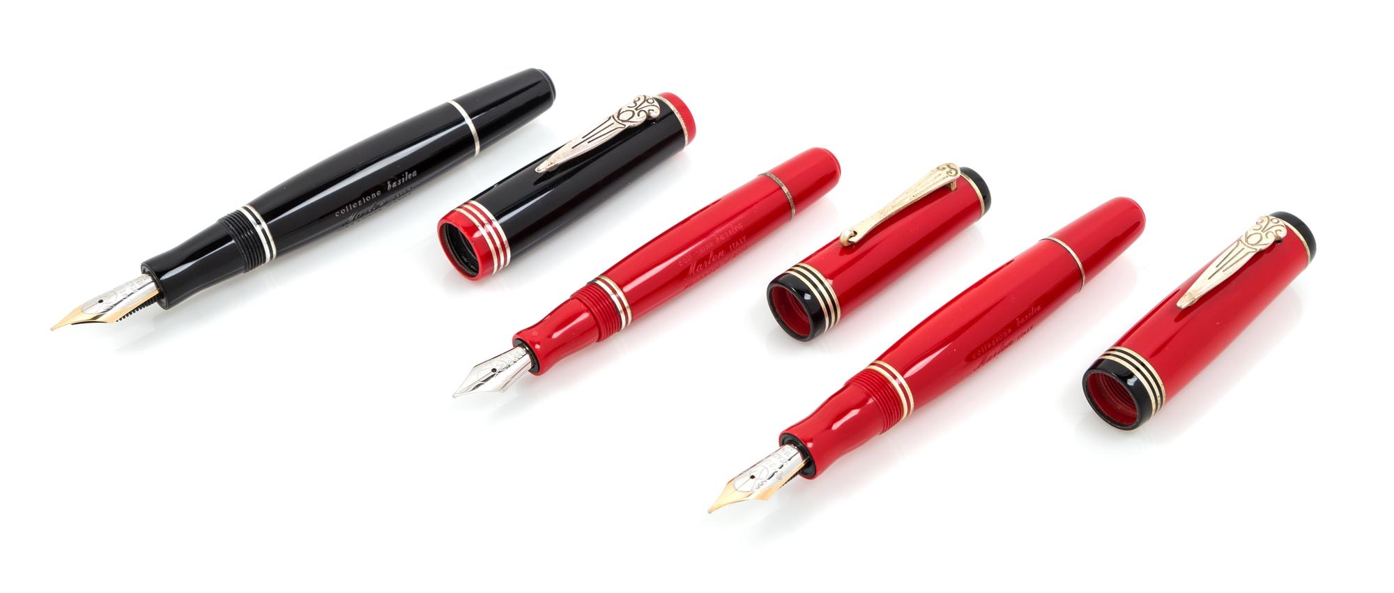 A Group of Three Marlen Basilea Special Edition Fountain Pens