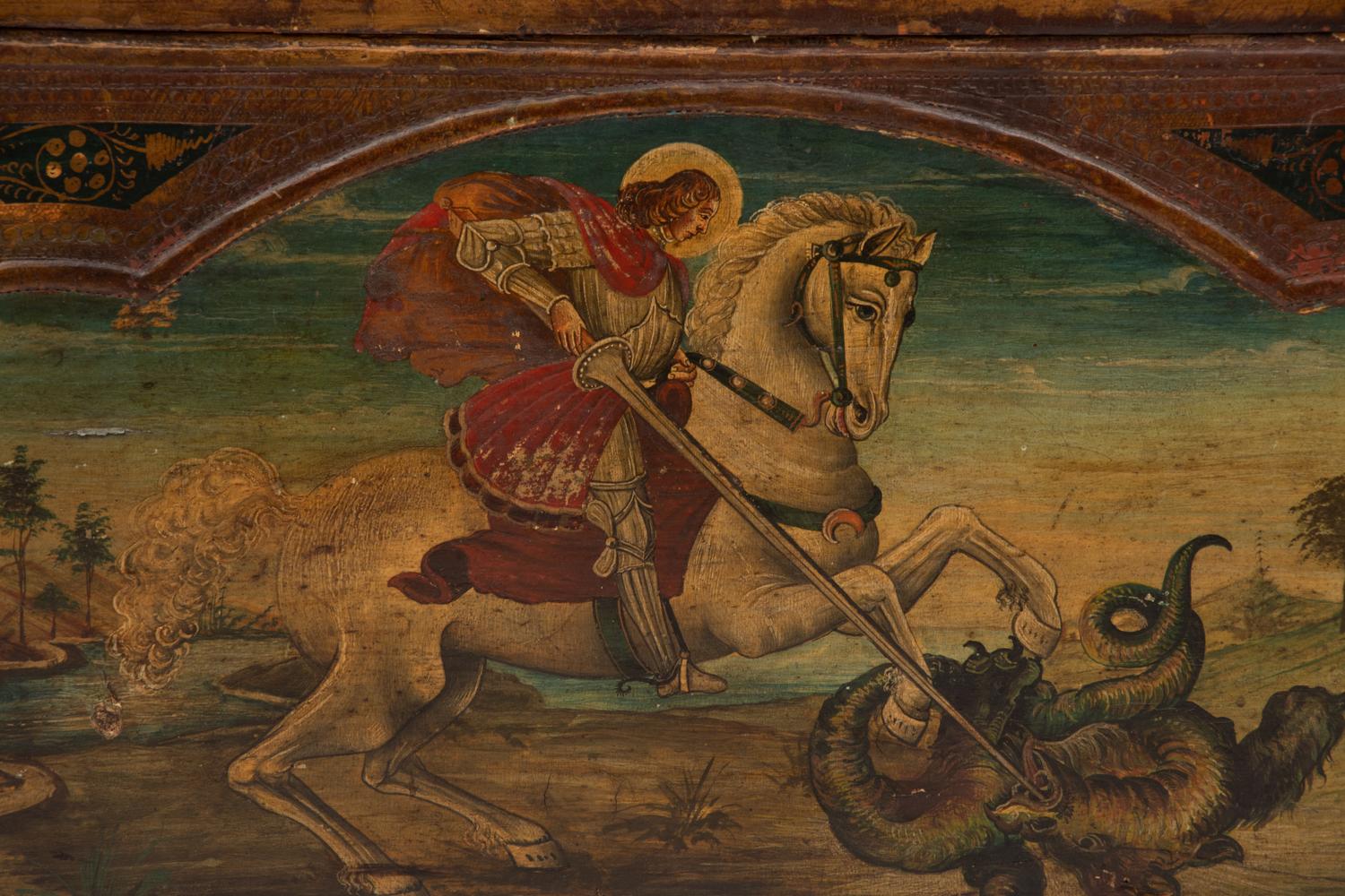 A Gothic Revival Painted Chest