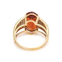 YELLOW GOLD AND CITRINE RING