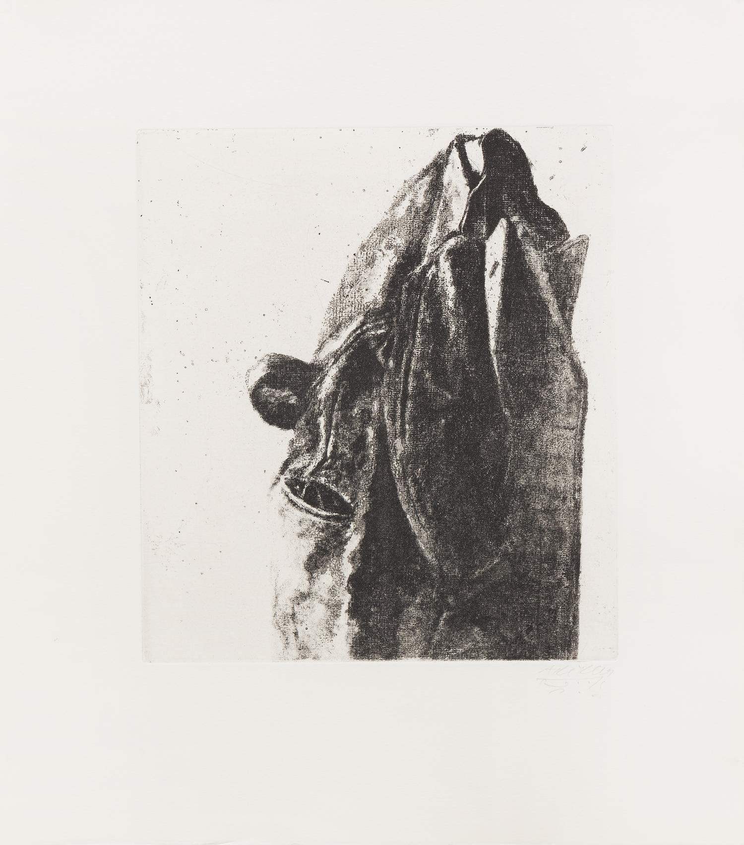 Avigdor Arikha, (Israeli, 1929-2010), Au loin un oiseau, 1973 (complete portfolio of 5 etchings)