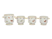 A Set of Four Limoges Porcelain Cache Pots