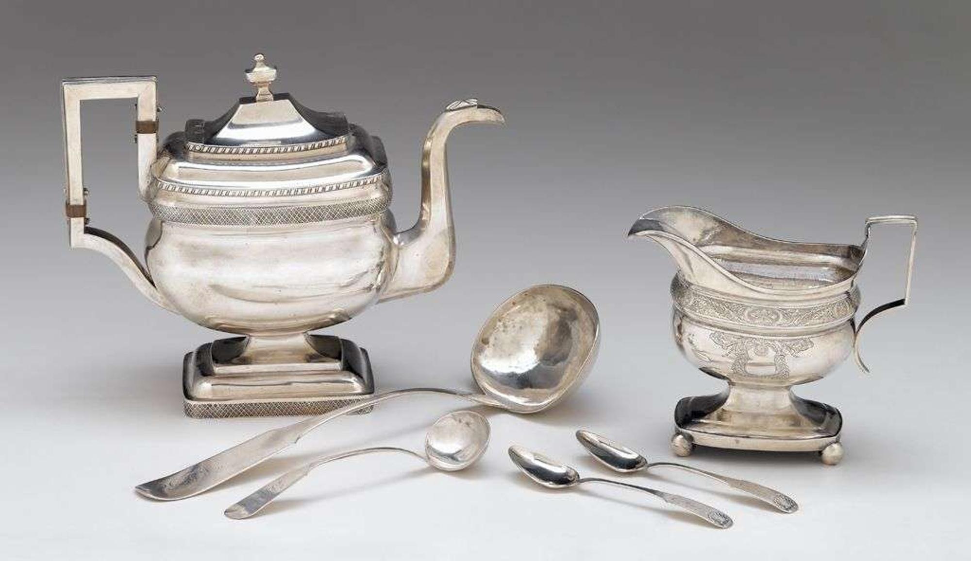 Silver ladle john adam, jr. (active 1796-1848), alexandria, va