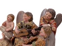 Three Spanish Colonial Carved Wood Figural Groups