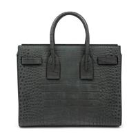 SAINT LAURENT, SAC DU JOUR IN CROC-EFFECT SUEDED LEATHER