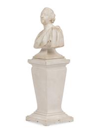 A Sèvres Biscuit Porcelain Bust of Louis XV
