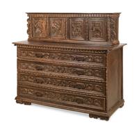 An Italian Baroque Walnut Console Cabinet