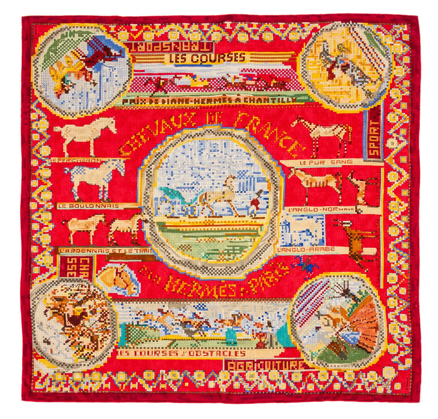 An Hermes 90cm Silk Scarf, 36"x36".