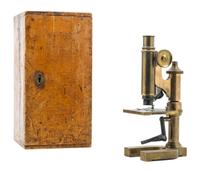 A German Brass Microscope Height 10 3/4 inches. — LEITZ, LATE 19TH CENTURY