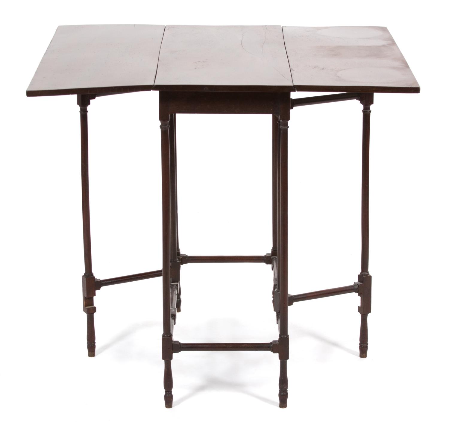 An English Regency Mahogany Drop Leaf Spider Leg Table — 19TH CENTURY