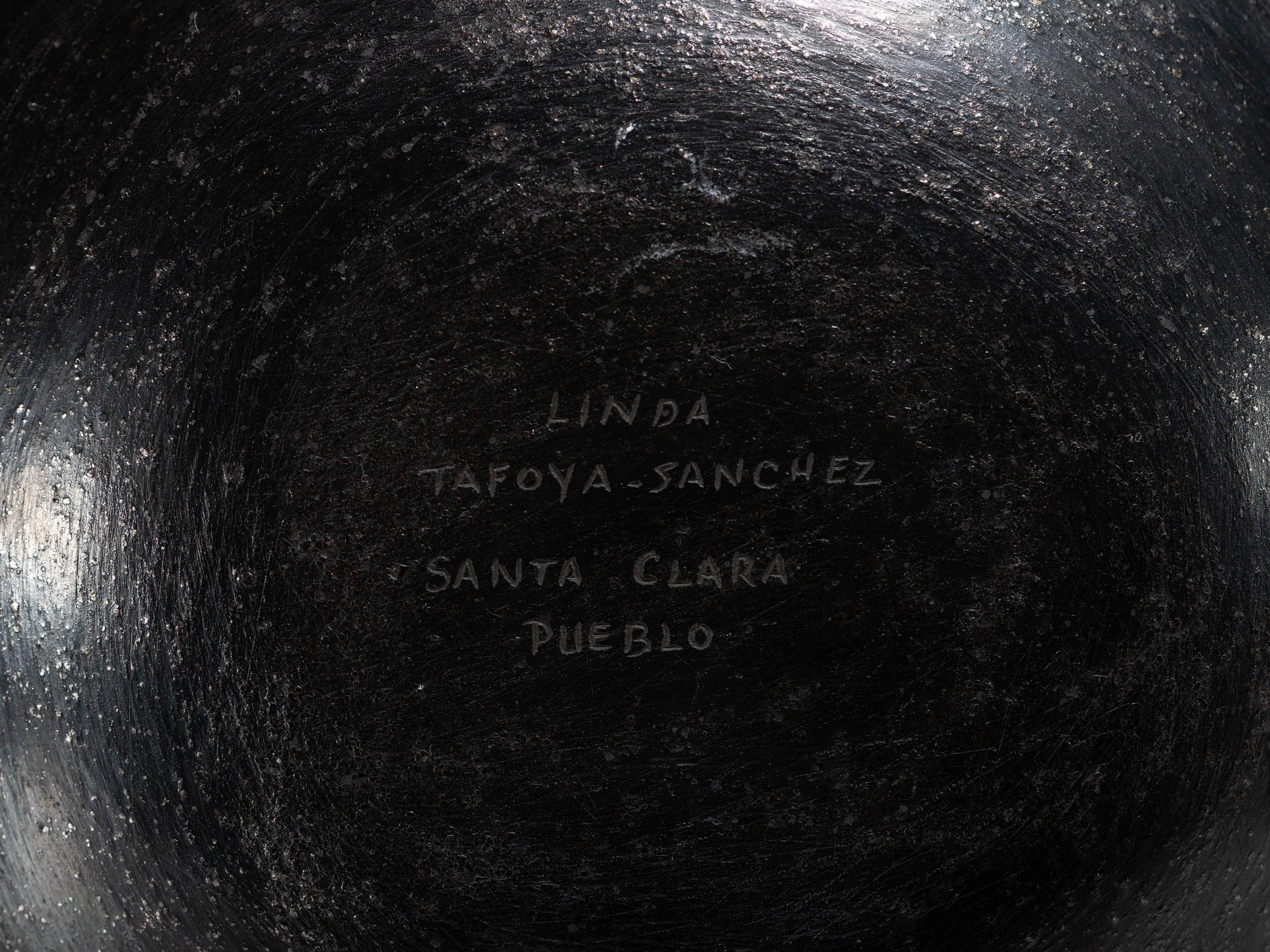 Linda Tafoya-Sanchez (Santa Clara, b. 1962) — Micaceous Blackware Pottery