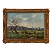 José Weiss (British, 1859–1919) — Impressionistic Spring Landscape