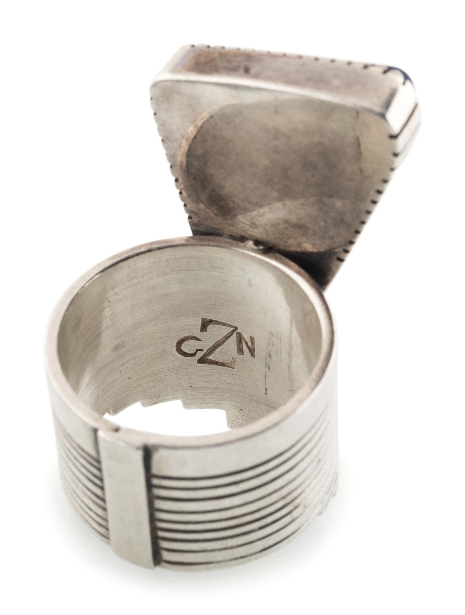 Silver and Lapis Ring