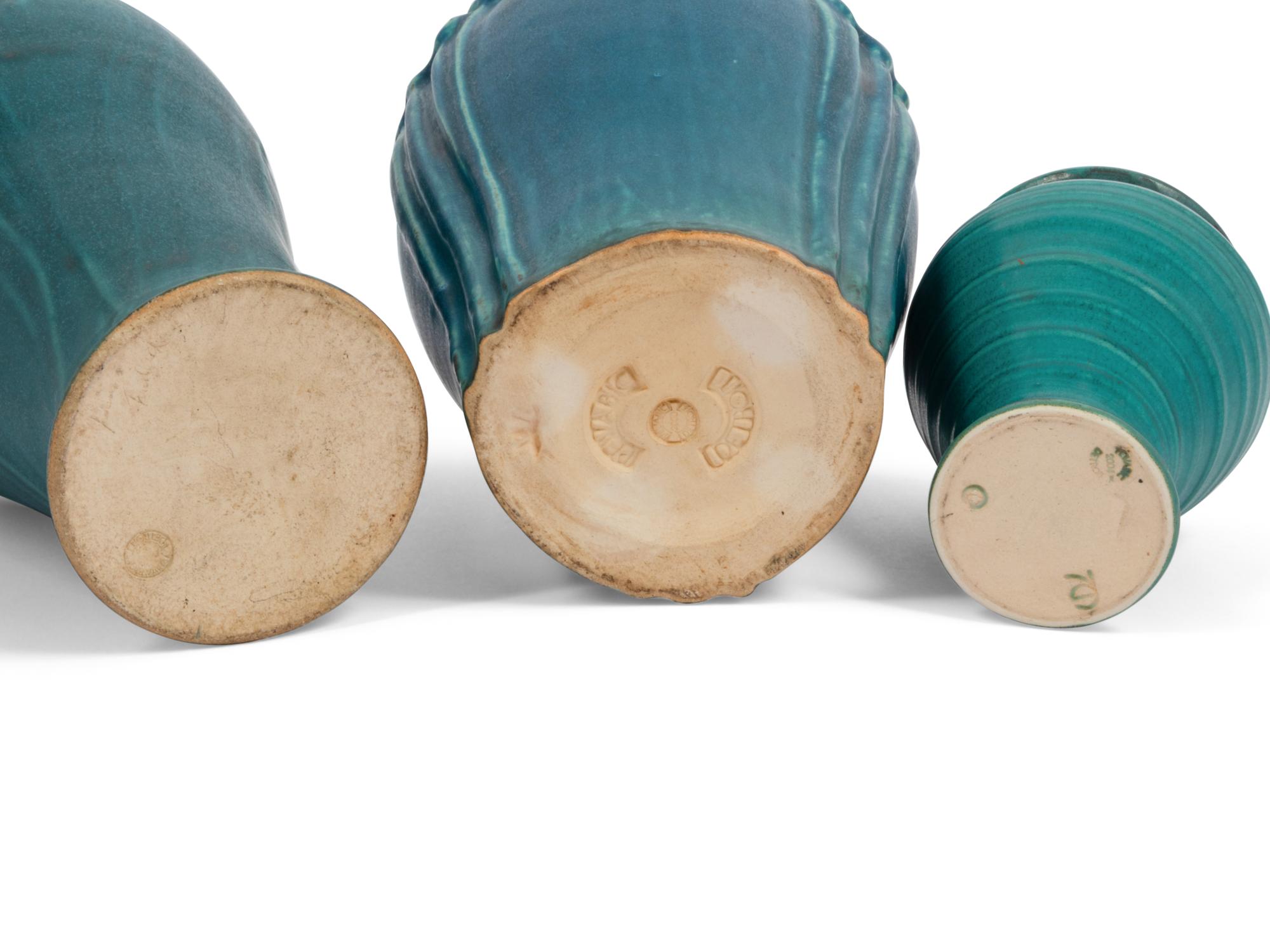 A Group of Contemporary Pewabic Pottery Vases