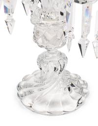 A Pair of Baccarat Molded Glass Two-Light Candelabra