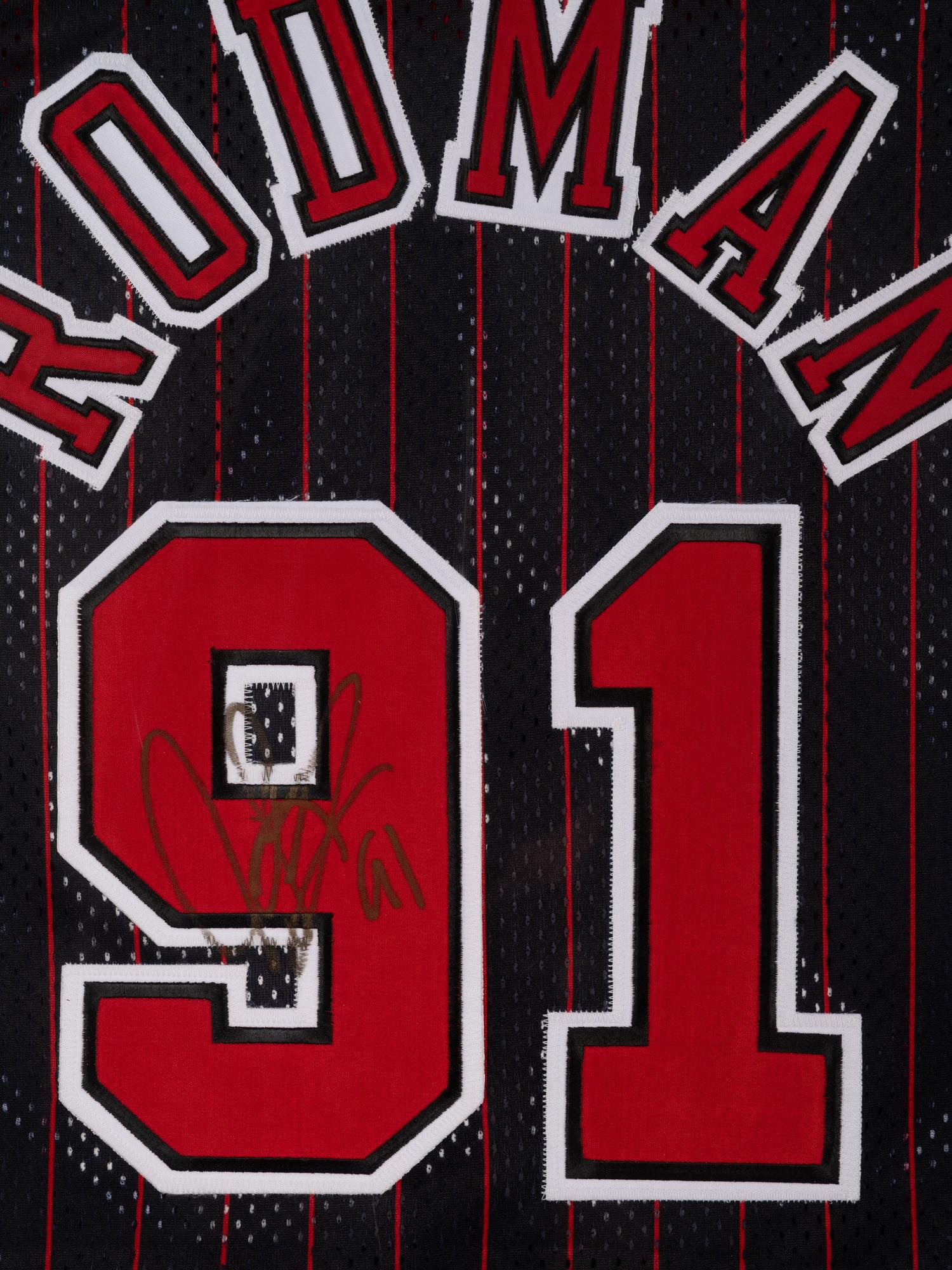A Group of Scottie Pippen and Dennis Rodman Signed Autograph 1990s Chicago Bulls Jerseys (Beckett Authentication Services Letters BAS Certified),