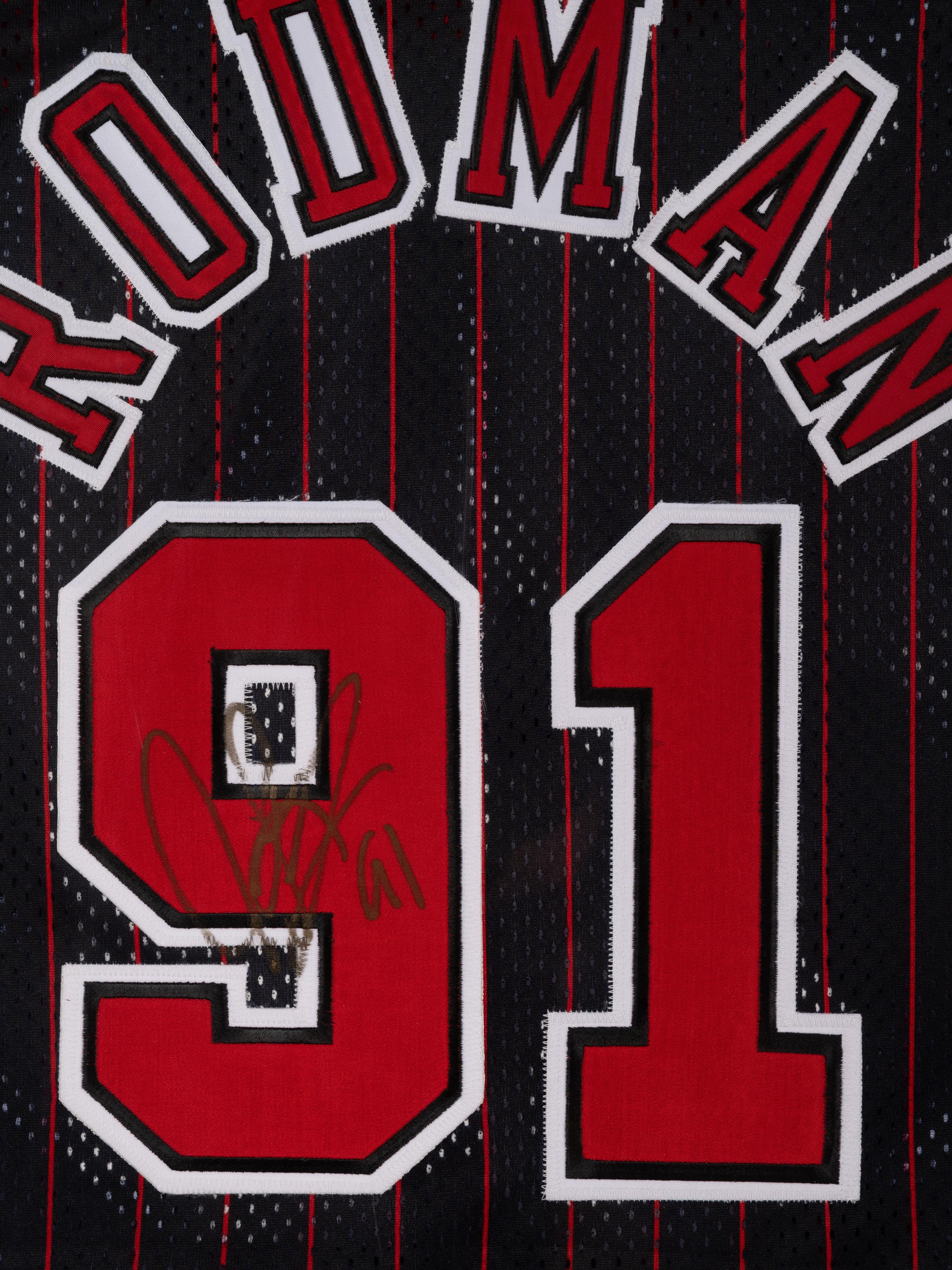 A Group of Scottie Pippen and Dennis Rodman Signed Autograph 1990s Chicago Bulls Jerseys (Beckett Authentication Services Letters BAS Certified),