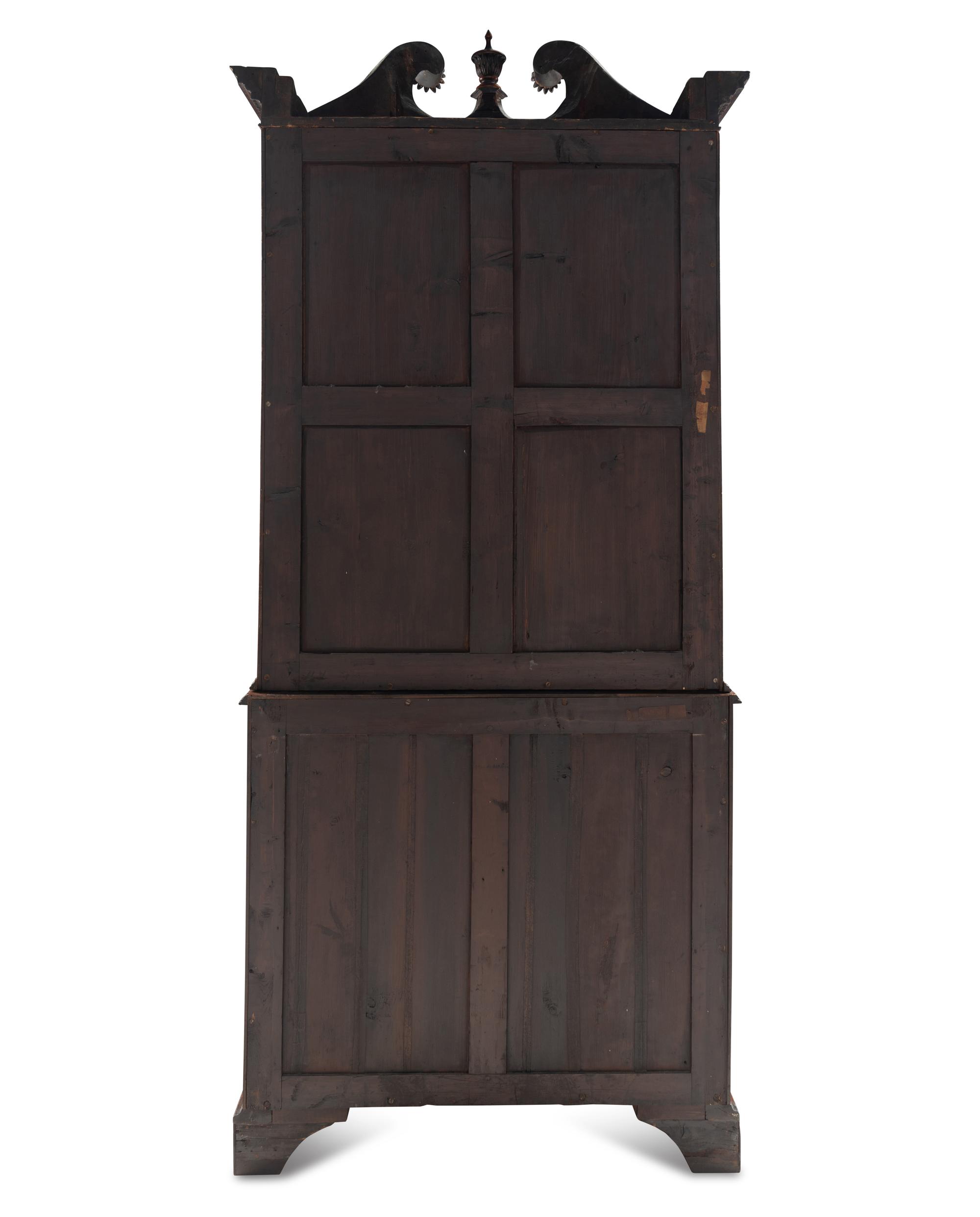 A George III Mahogany Serpentine Bookcase