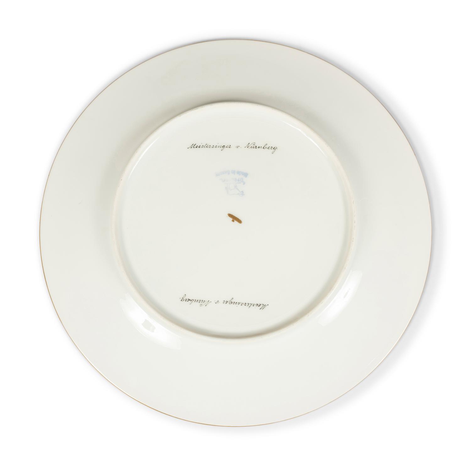 Eleven Dresden Ambrosius Lamm Porcelain Opera Cabinet Plates