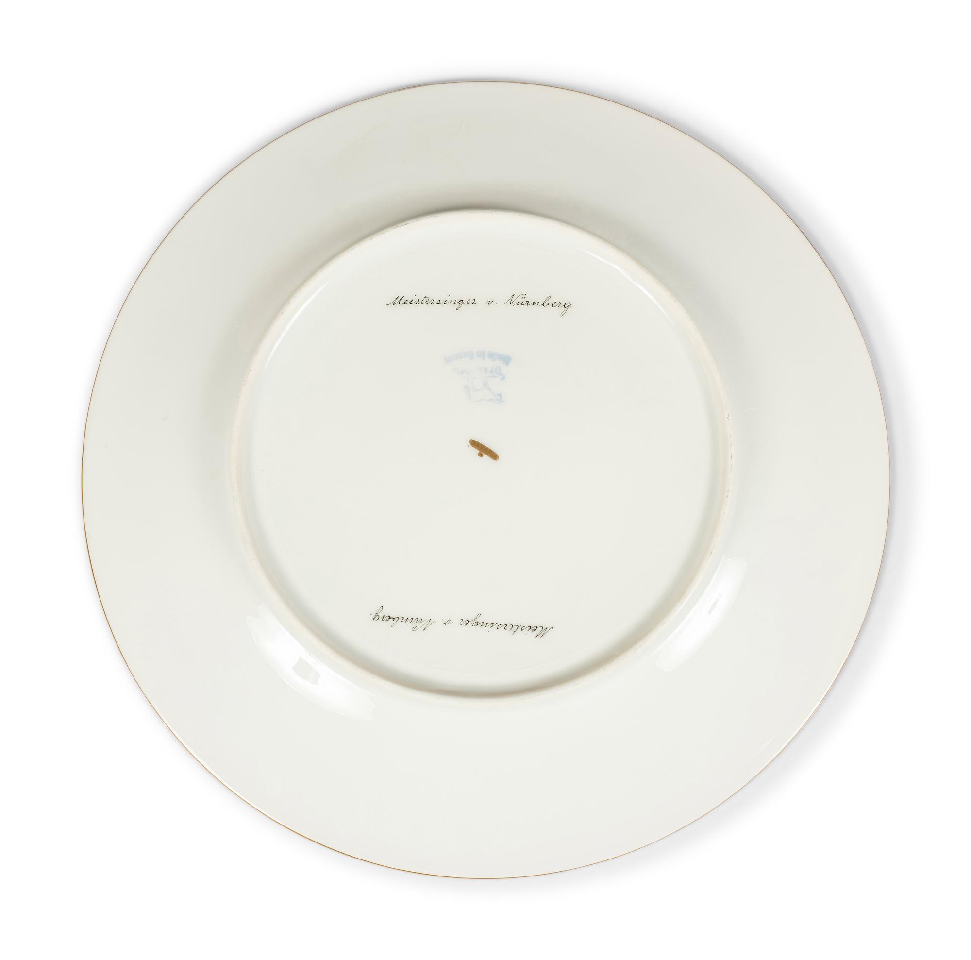 Eleven Dresden Ambrosius Lamm Porcelain Opera Cabinet Plates