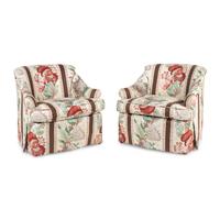 A Pair of Contemporary Custom Upholstered Armchairs