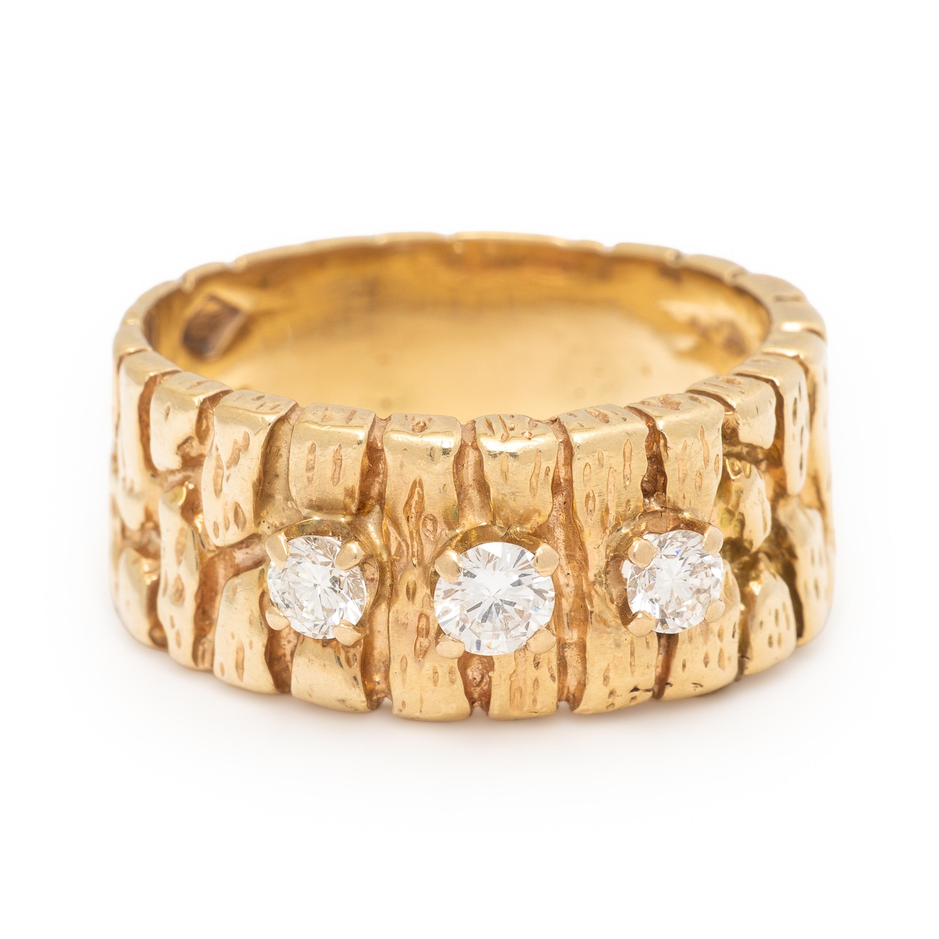 Yellow Gold and Diamond Ring