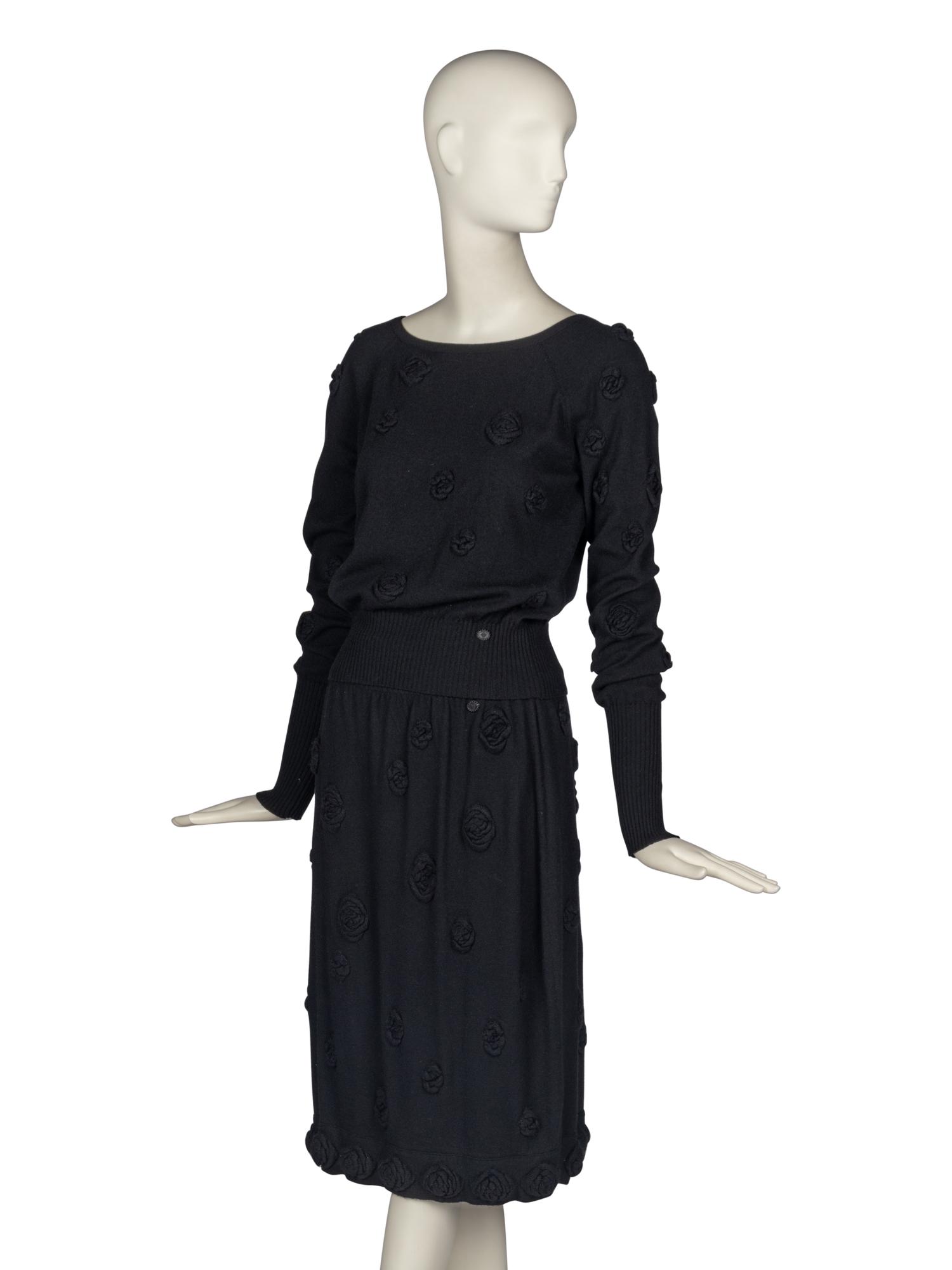 Two Chanel Sweaters and One Chanel Skirt with Belt