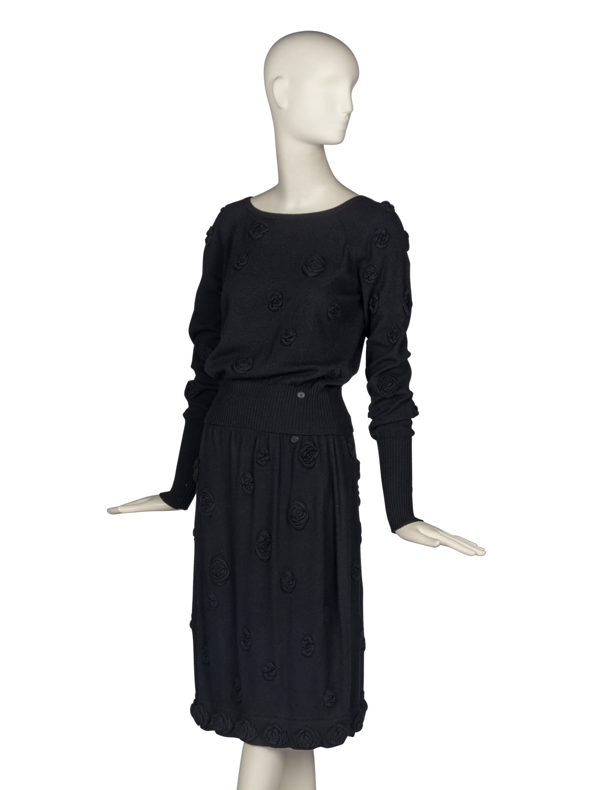 Two Chanel Sweaters and One Chanel Skirt with Belt