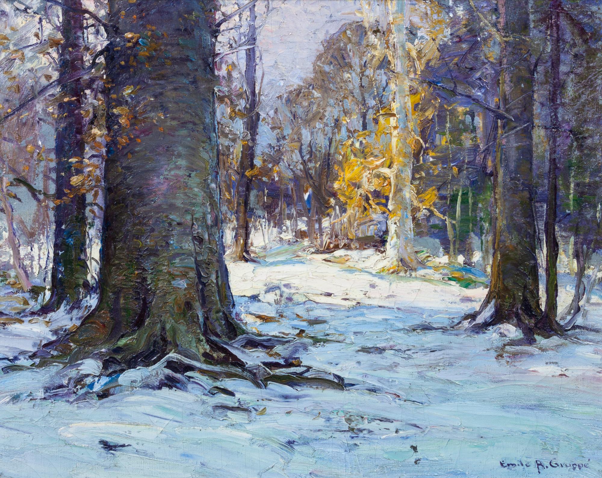 Emile Gruppe, (American, 1896-1978), Winter Forest Landscape