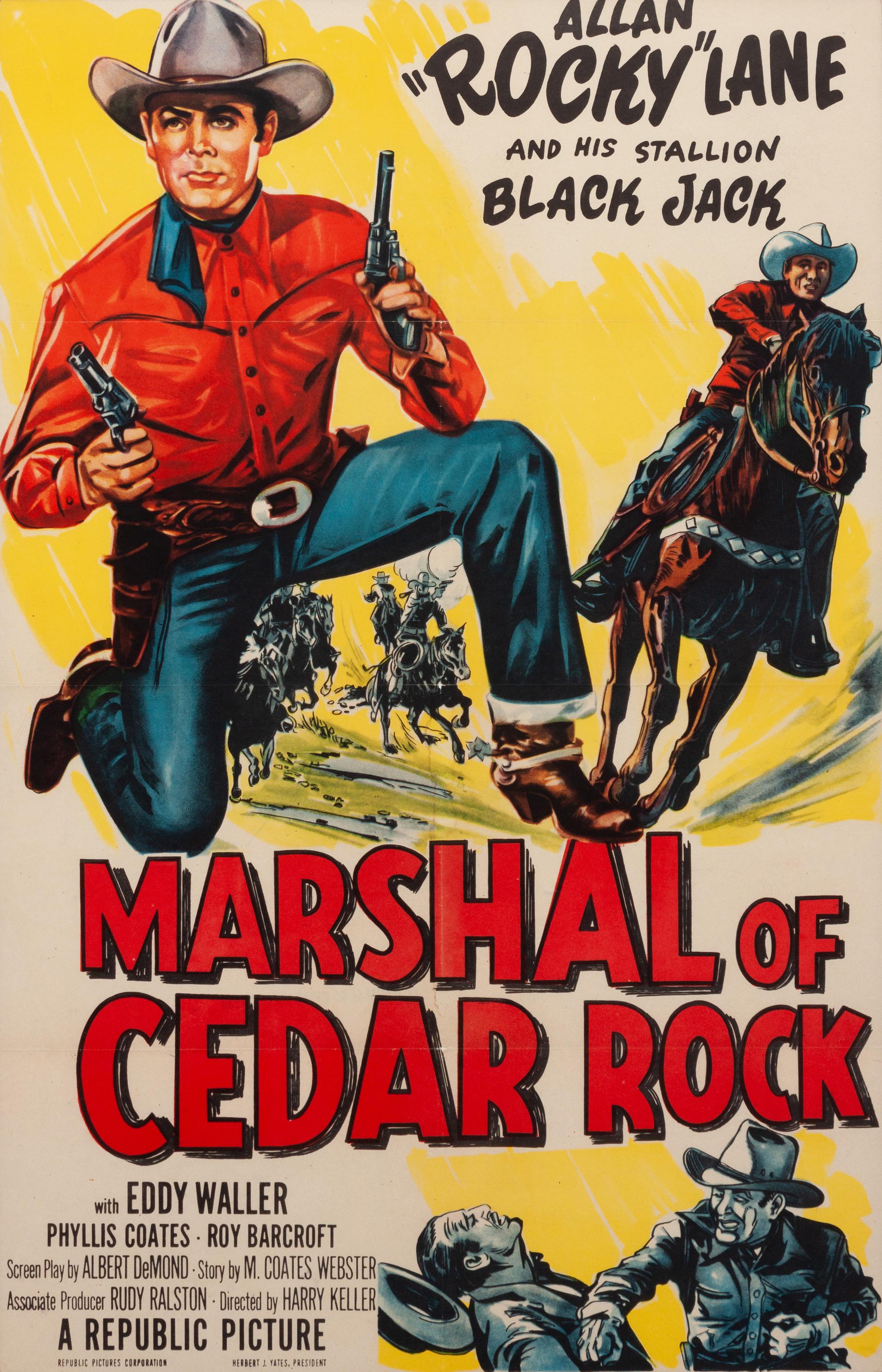 Vintage Movie Poster, Marshal of Cedar Rock