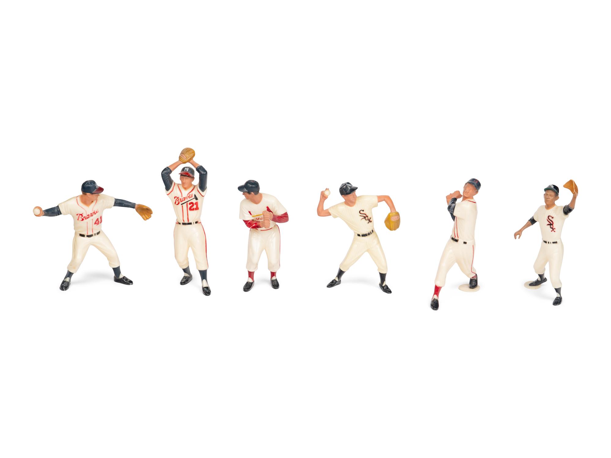 A Collection of Six Original Hartland Baseball Statues
