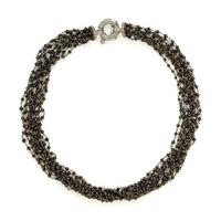 Yvel, Black Diamond, Diamond, and Bicolor Gold Necklace