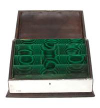 An Edwardian Silver Stationery Box, Holland, Aldwinckle & Slater, London, 1908-09, with spot hammered surfaces, the hinged lid decorate