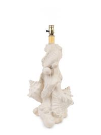 A Contemporary Plaster Shell-Form Lamp — 20TH CENTURY