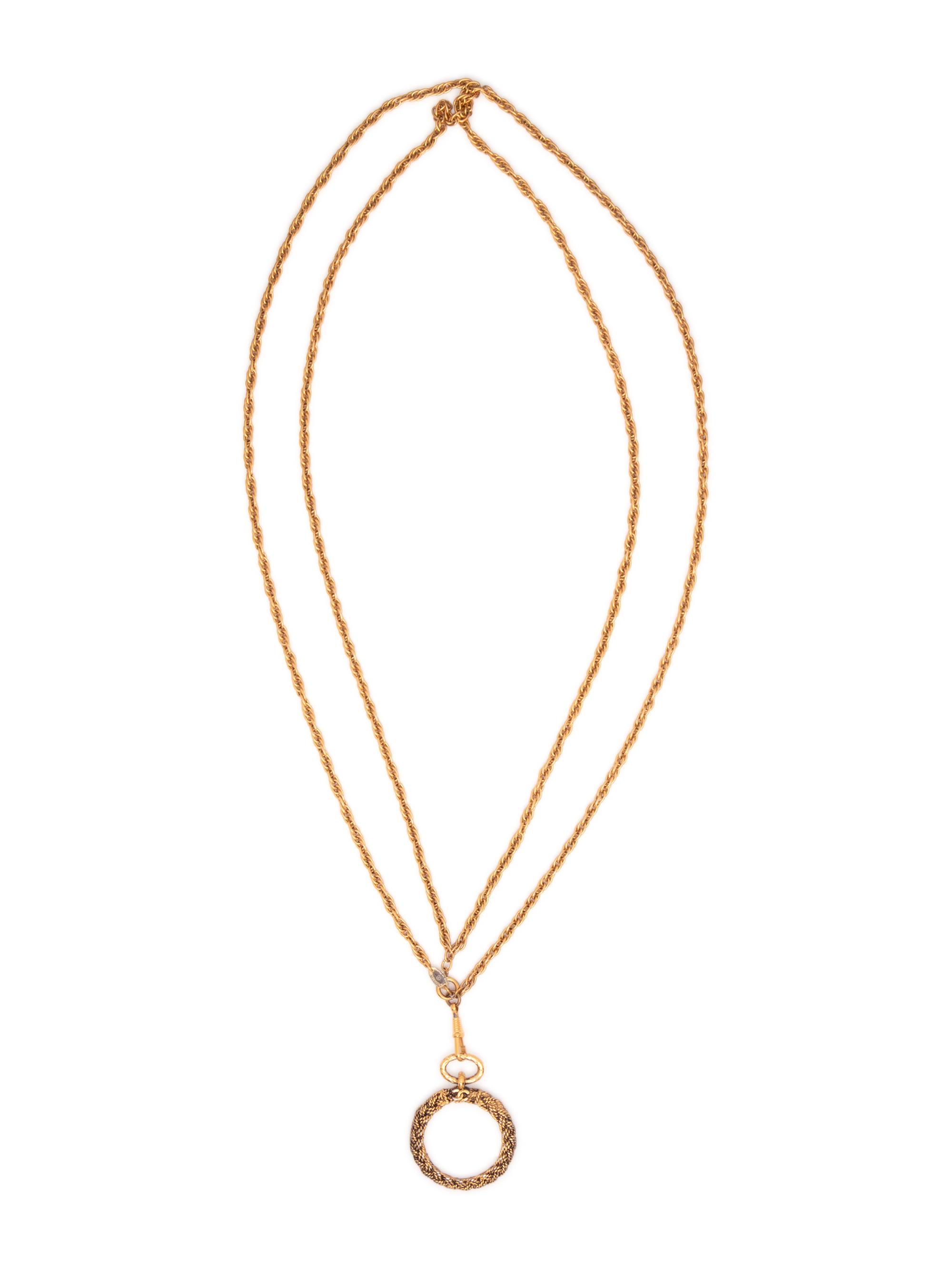 Chanel Monocle Pendant Necklace, ca.1993