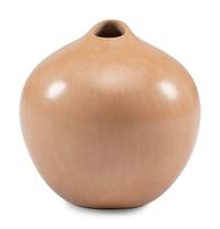 Buff Pottery Jar, with Corn Relief