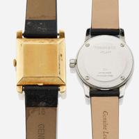 A collection of two leather bracelet wristwatches, Tiffany & Co, Atlas Schaffhausen International Watch Co.