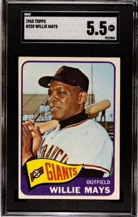 A Group of 1965 Topps Baseball Cards Including Mickey Mantle and Willie Mays SGC Graded Baseball Cards