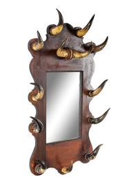 A Victorian Horn Decorated Mirror