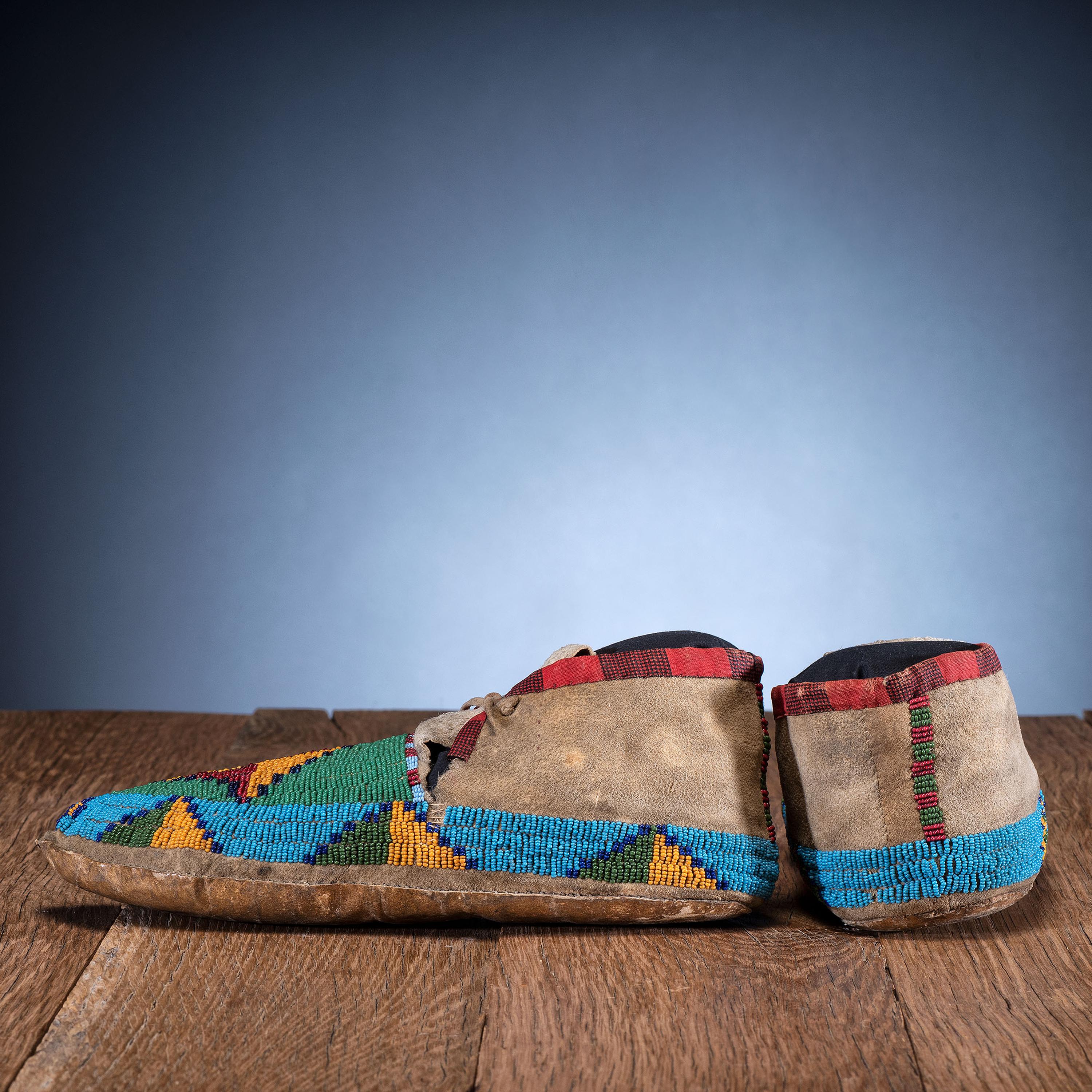 Sioux Beaded Hide Moccasins
