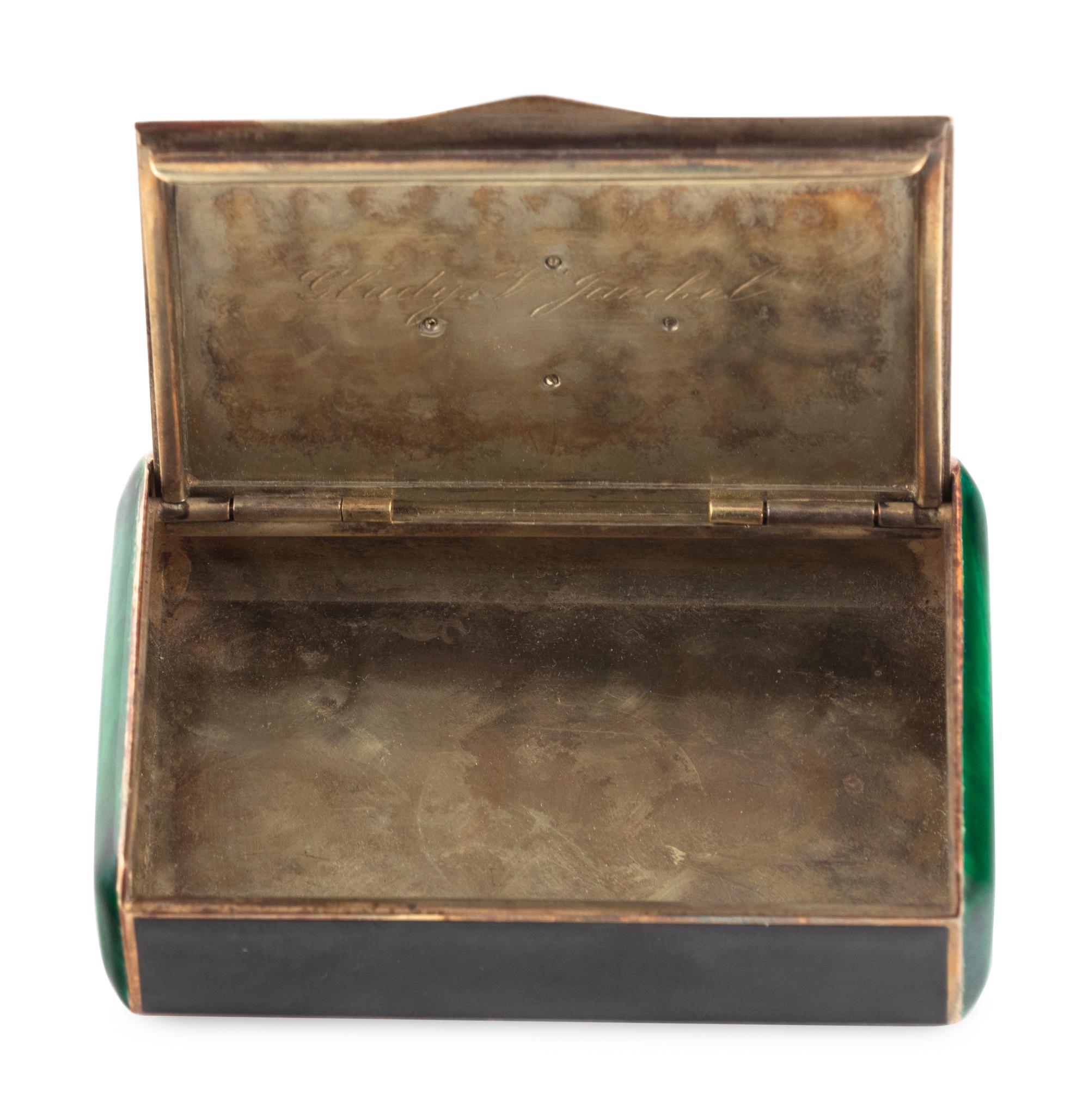 A Yellow-Gold, Diamond, Enamel and Jadeite-Inset Snuff Box