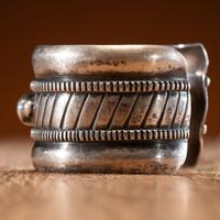 Joe H. and Teresita Quintana (Cochiti, 1915-1995 & 1924-1973) Silver and Turquoise Cuff Bracelet