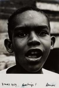 [PHOTOGRAPHY]. 2 photos of young Black subjects, incl. Boy, from "Harlem Document" by Aaron Siskind.