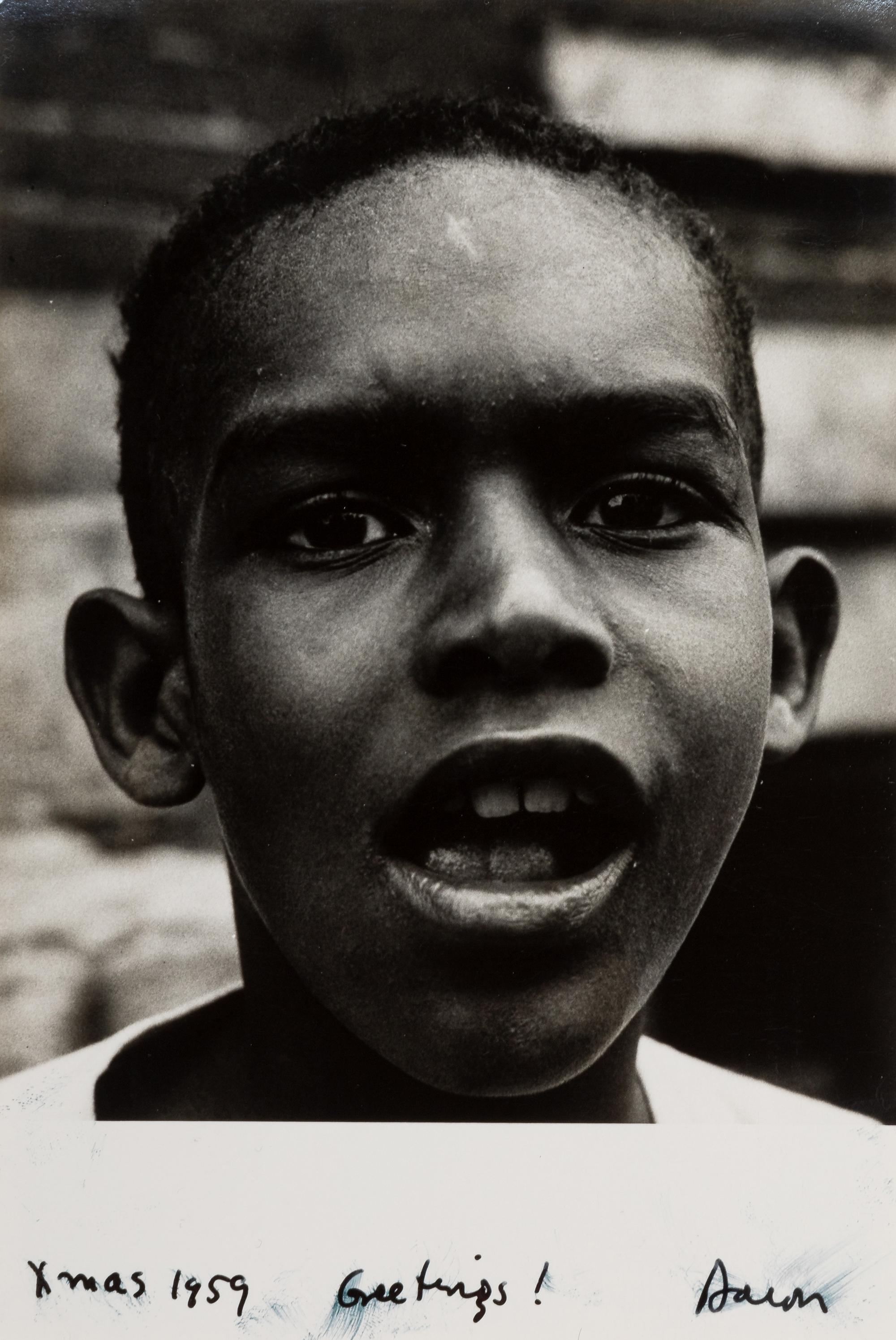 [PHOTOGRAPHY]. 2 photos of young Black subjects, incl. Boy, from "Harlem Document" by Aaron Siskind.