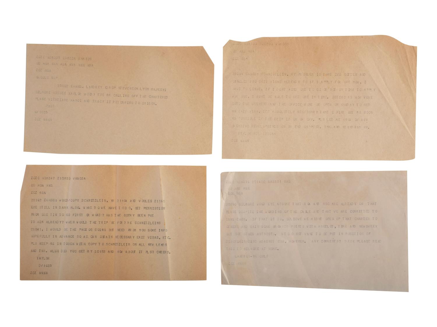 [VIETNAM WAR] - [WOMEN]. Vietnam War-era papers of Pulitzer Prize-winning combat journalist Tracy A. Wood (1943-2020), including documents related to the 1973 release of American POWs in Hanoi.