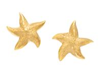 YELLOW GOLD STARFISH EARRINGS
