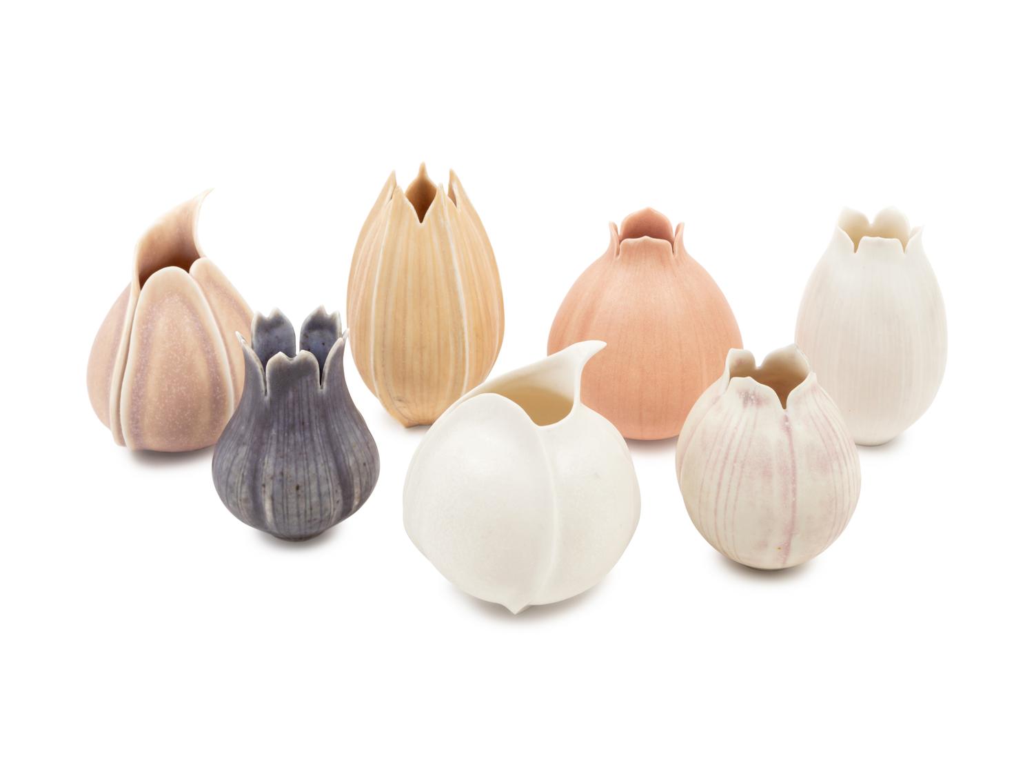 Group of Seven Bud Vases
