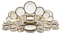 A Large English Parcel Gilt Porcelain Service Diameter of dinner plate 10 3/4 inches. — COALPORT, 20TH CENTURY