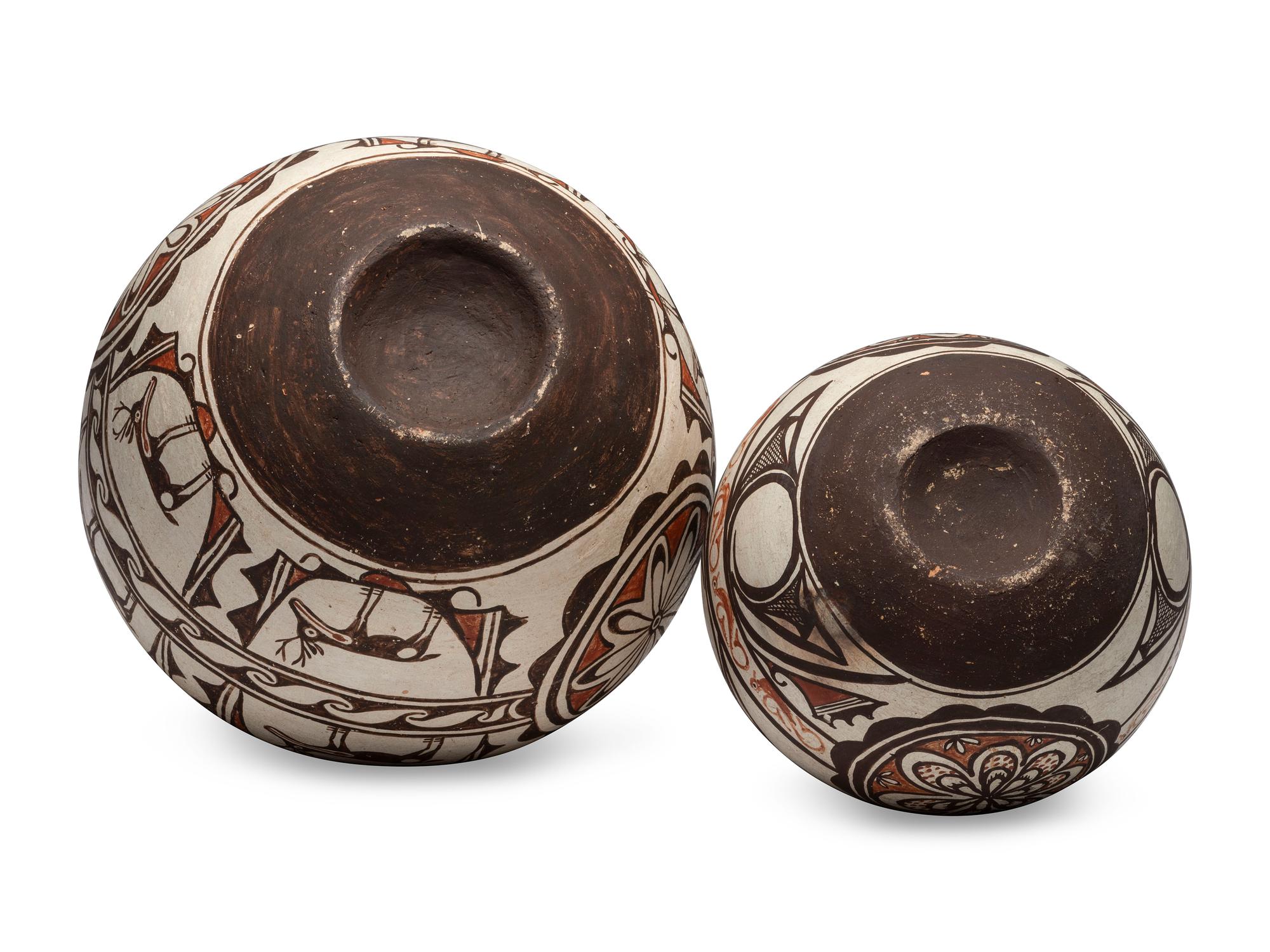 Zuni Polychrome Pottery Jars