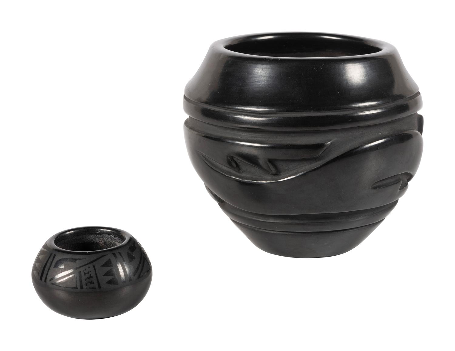 Blackware Pottery Jars