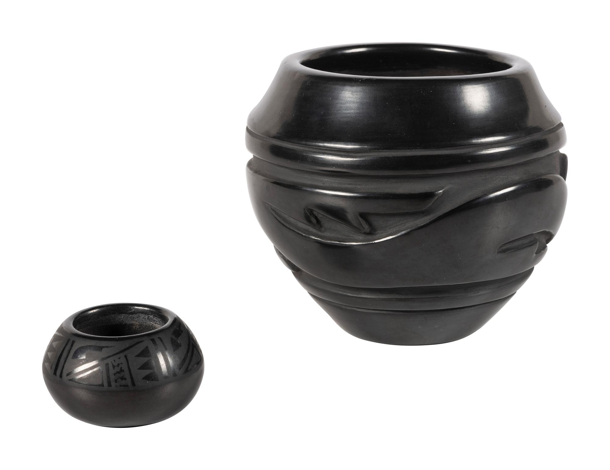 Blackware Pottery Jars